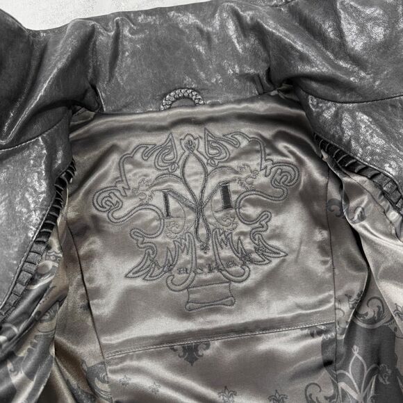 Mackage Black Lamb Leather Fitted Jacket Women's XXS - Picture 4 of 5